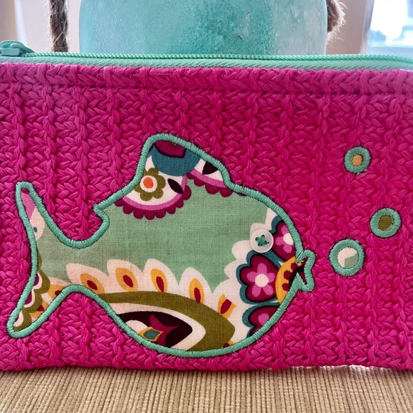 Vera Bradley SEASHORE Tutti Frutti Zippered Pouch ~ 🐠 ADORABLE - Picture 2 of 7